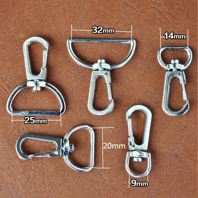 Meetee 10 шт. 9-32 мм металлический поворотный триггер сумка части шнурка оснастка