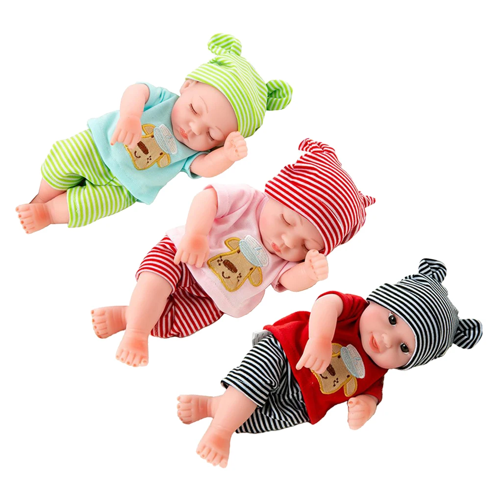 

10 inch Realistic Reborn Doll Silicone Handmade Newborn Baby Dolls Gifts