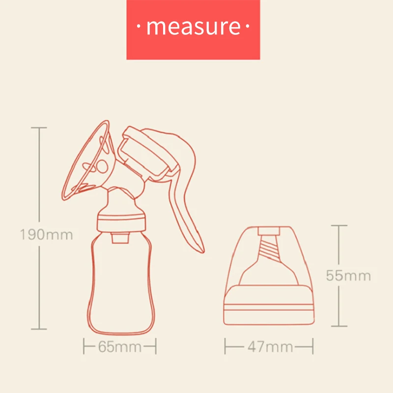 LERVANLA Breast Pump Manual Maternal and Infant Products High Suction Maternal Products Milking Device Breast Pump Breast Pump images - 6