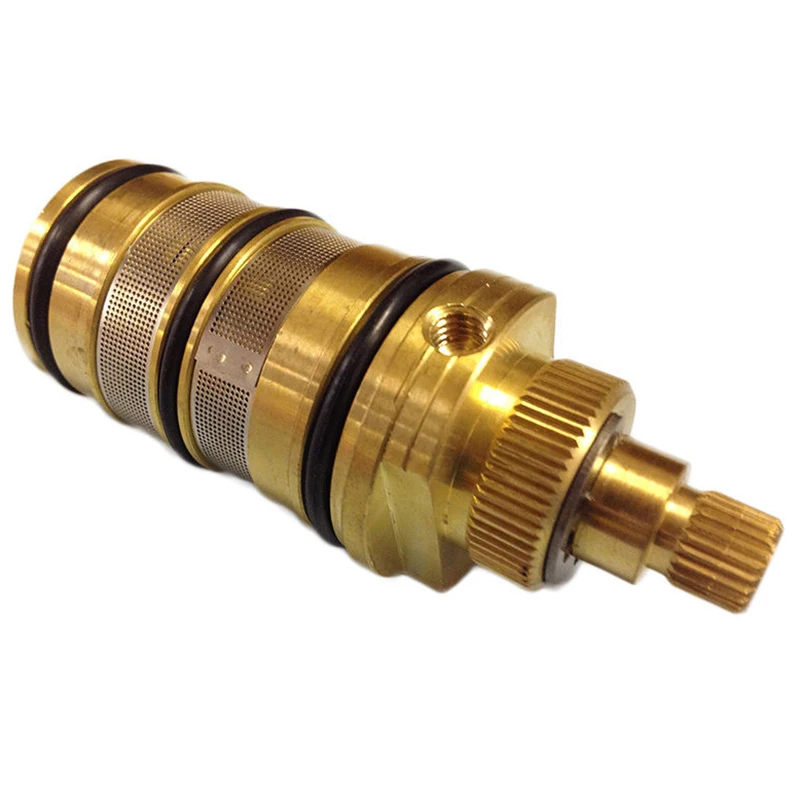 

SHGO HOT-Brass Bath Shower Thermostatic Cartridge&Handle for Mixing Valve Mixer Shower Bar Mixer Tap Shower Mixing Valve Cartrid