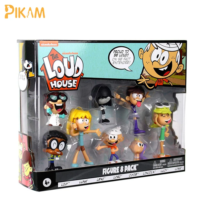 

8 Pcs/set Loud House Action Figure Toys Lincoln Clyde Lori Lily Leni Lucy Lisa Luna Toys For Children Friend Birthday Gift