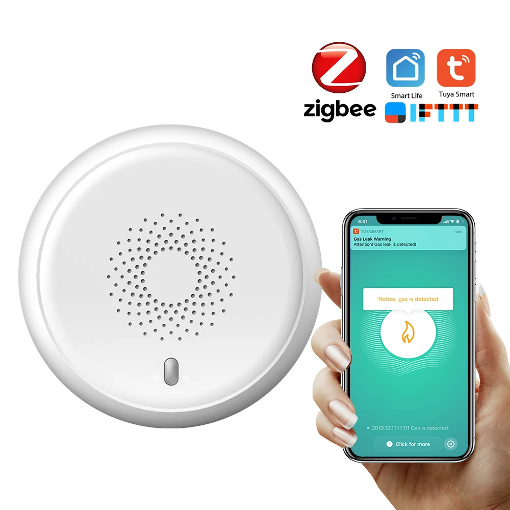 Детектор газа ZigBee бытовой детектор утечки горючих газов CH4 тестер Tuya APP Remote conco US