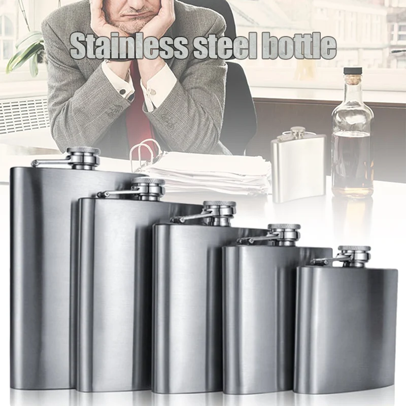 Hot Sale Stainless Steel Hip Liquor Flask Whiskey Alcohol Pocket Wine Bottle Dropship