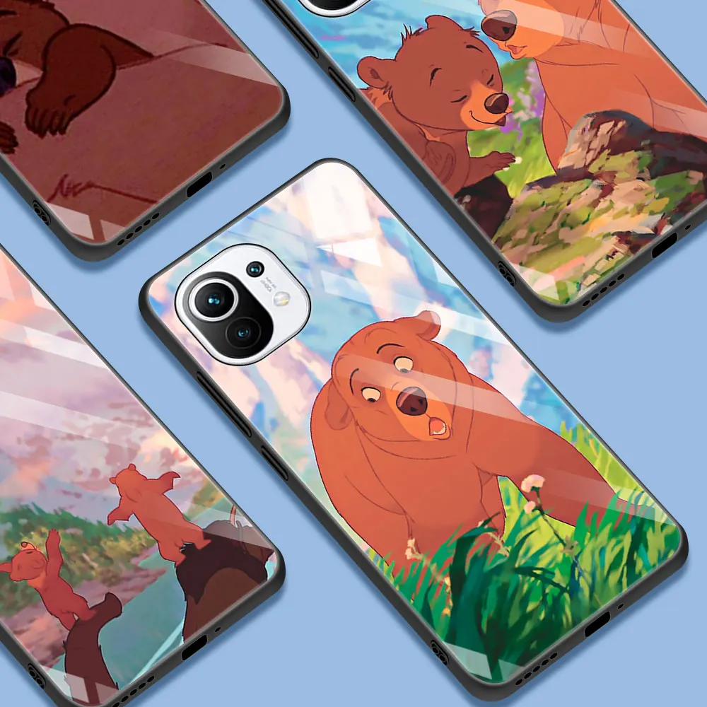 

Чехол для Xiaomi Mi 11 Lite 5G 10T Pro 9 T Note 10Lite 11Ultra CC9, корпус из закаленного стекла, чехол Brother Bear