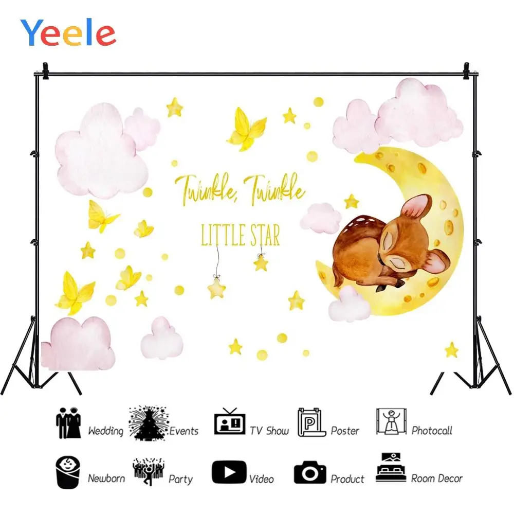 Yeele Squirrel butterfly Cloud Moon Baby Portrait Party Cloth Photographic Backgrounds Photography Backdrops For Photo Studio |