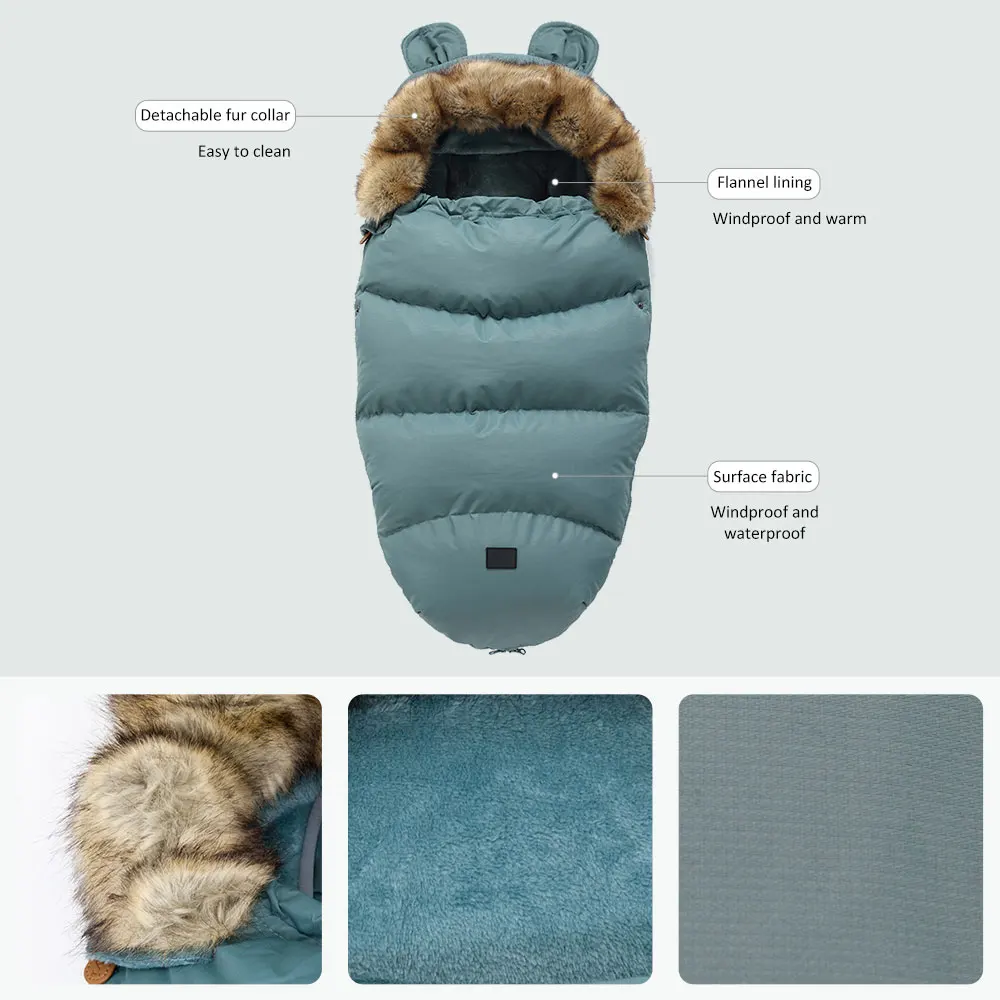 Спальный мешок для детской коляски плотные зимние конверты новорожденных