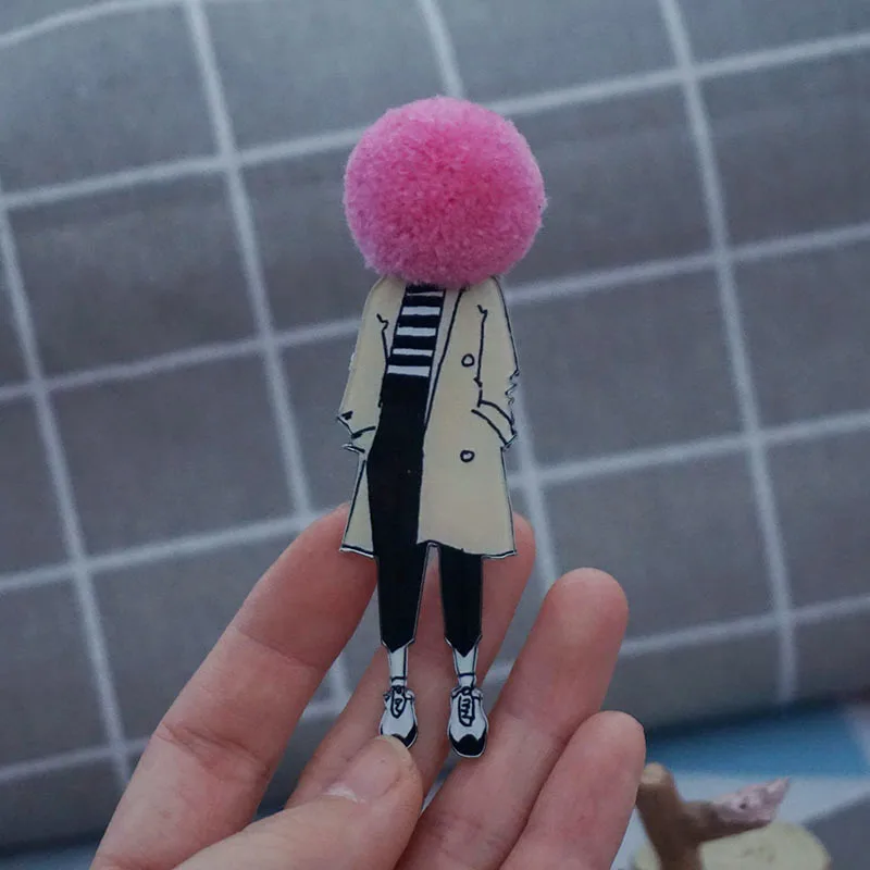 Любовь брошь с буквами Kawaii знак акриловые для женщин/человек одежда воротник