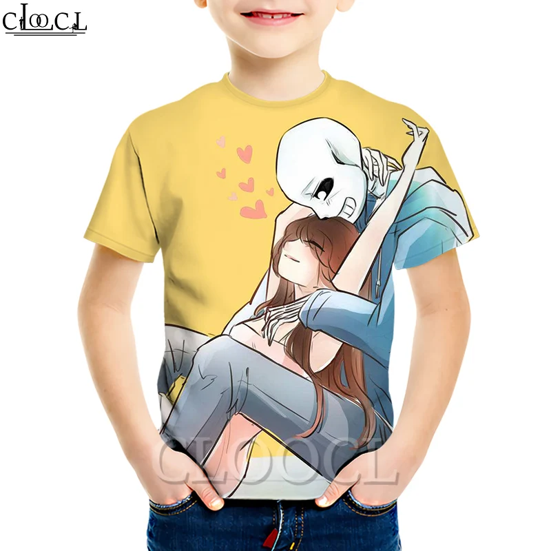 CLOOCL Newest Kids Games Undertale T Shirt Boy Girl Summer Fashion 3D Print Classic Cute Hot Selling Casual Tees Baby Tops  Мать