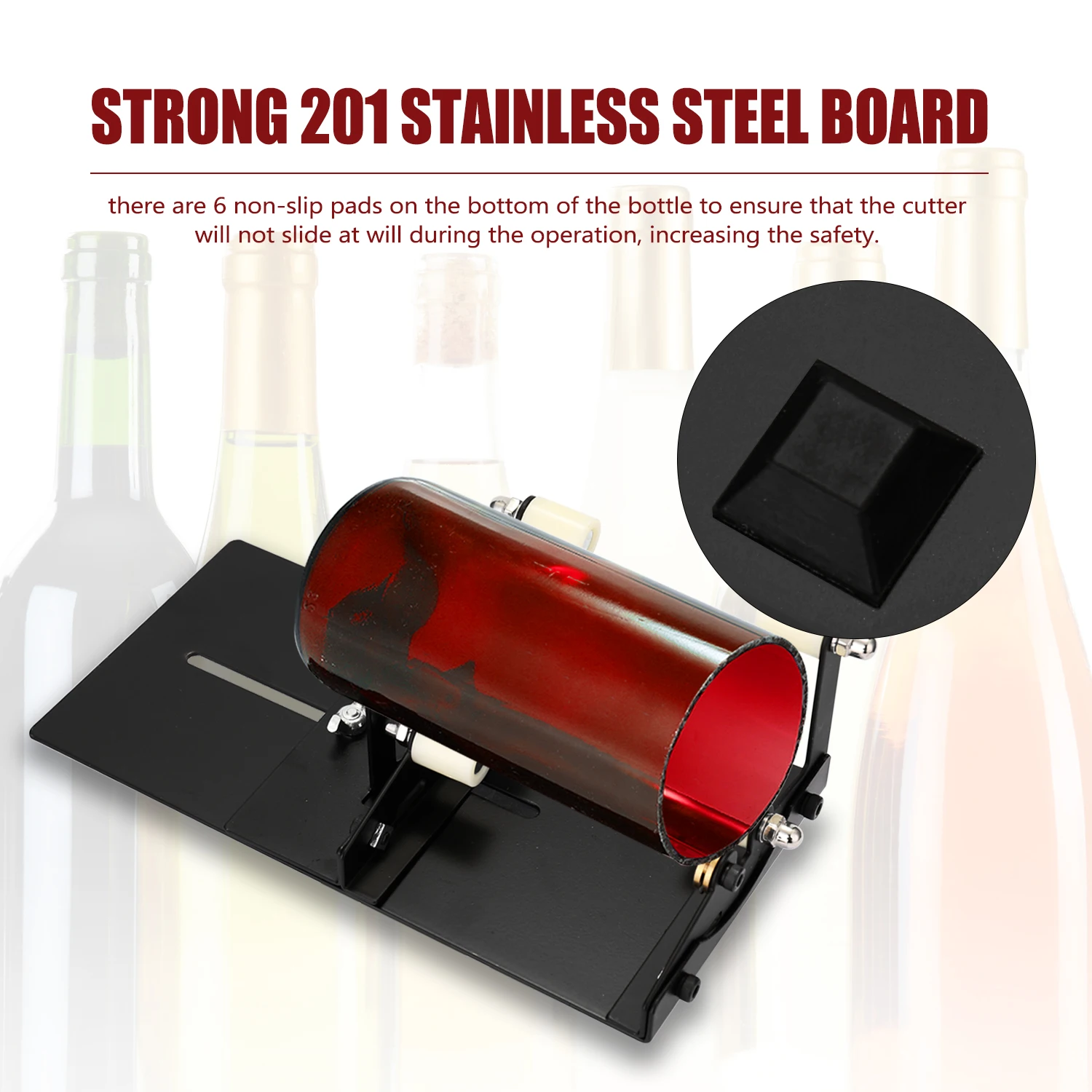 DIY Glass Bottle Cutter Adjustable Sizes Metal Glassbottle Cut Machine for Crafting Wine Bottles Home Decorations Cutting Tool |