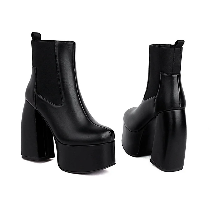 

Women's Short BootsFall/winterStretch MicrofiberShoesWomen's Ankle BootsHigh HeelsThick Bottom Long Knee High Boots Casual Boots