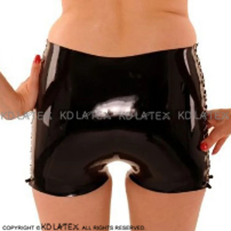 Latex Briefs With Ruffles And Bows Rubber Underpants Gummi Lingerie Knickers Underwear Panties Shorts Panty Undies Kz-166