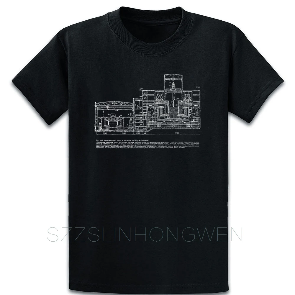 Rbmk 1000 Reactor Blueprint футболка для подростков Чернобыльская Весенняя строительства