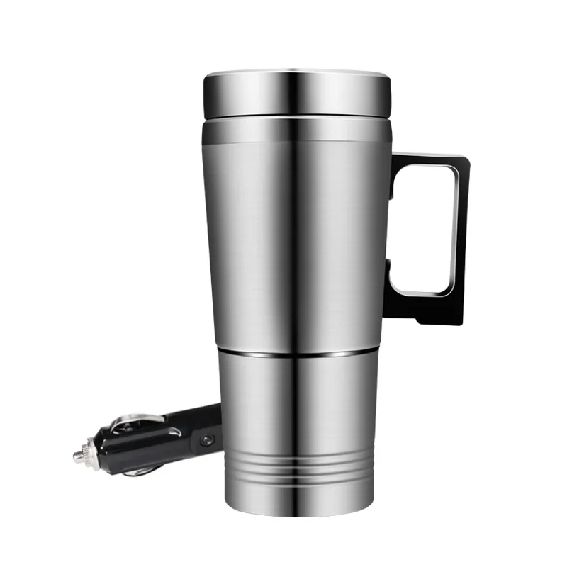 

300ml 12V/24V Car Based Heating Stainless Steel Cup Thermos Kettle Travel Coffee Tea Milk Heated Pot Mug Motor Hot Water Heater