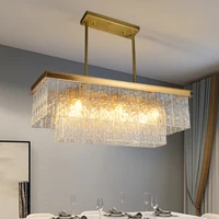 clear glass led chandelier modern luxury lighting fixtures creative pattern hanging lamps for dining hall living room kitchen