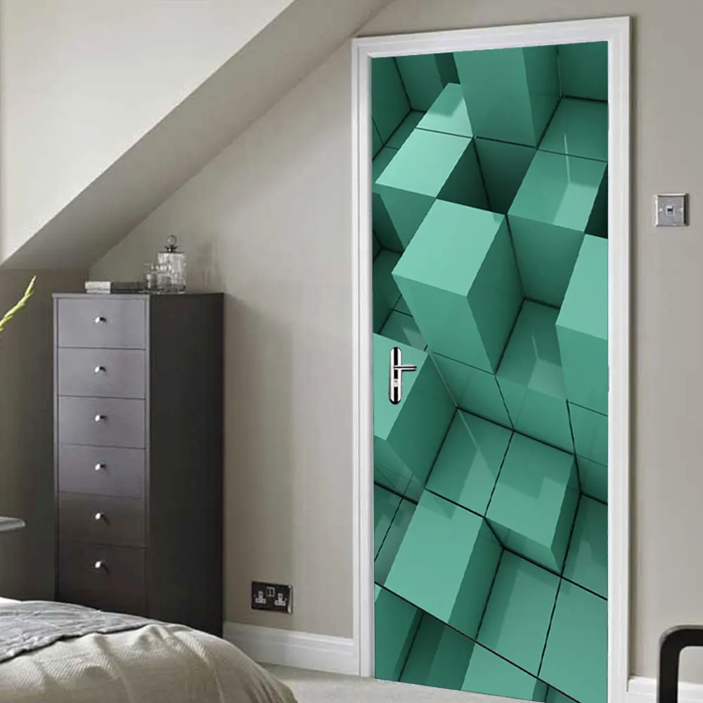 2 шт./компл. цветные креативные трехмерные двери для дома сделай сам 3D наклейки