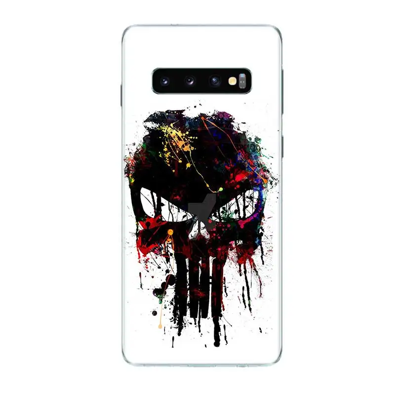 Модный стильный мягкий чехол из ТПУ с черепом для Samsung Galaxy S8 S9 J4 J6 A8 A6 Plus + J8 A7 A9 2018 Note