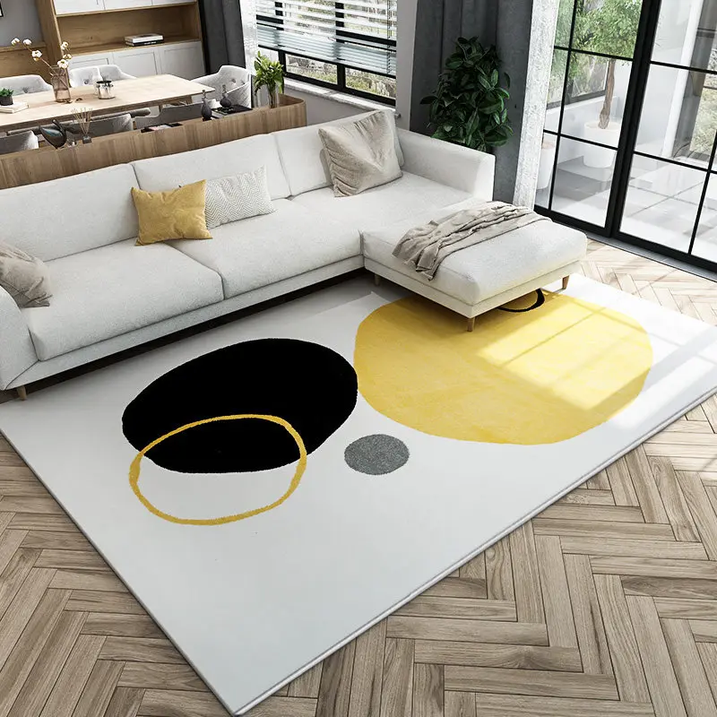 Скандинавский короткий ковер для гостиной толстый тканевый спальни современный