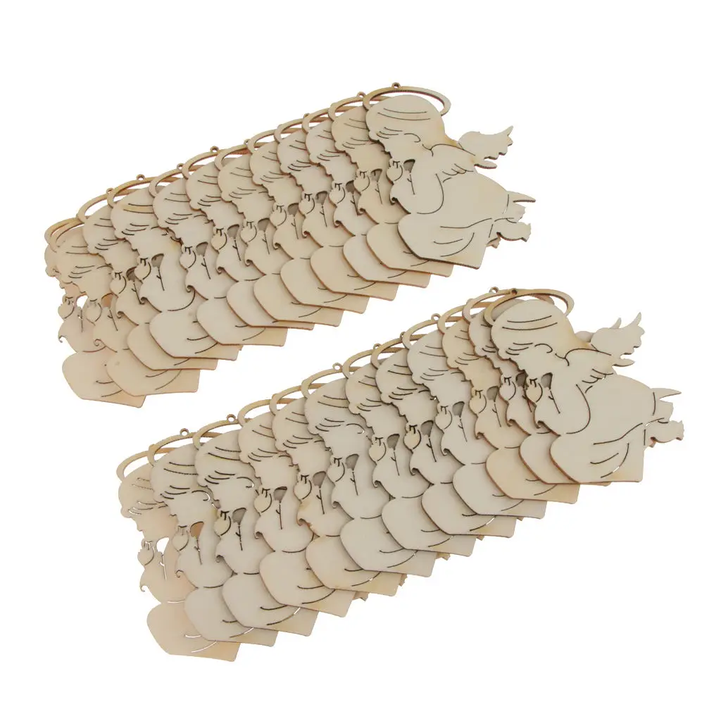 

Упаковка из 24 ярлыков в виде ангела, ярлыки для подарков, подвеска в виде рождественской елки с отверстием