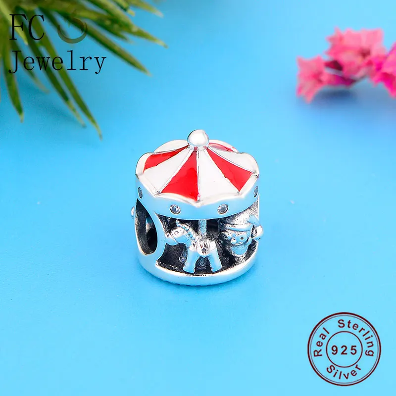 FC Jewelry Fit Original Brand Charm Bracelet 100% 925 Silver Hat Penguin Unicorn Bruno Carousel Making Christmas Berloque 2019 | Украшения