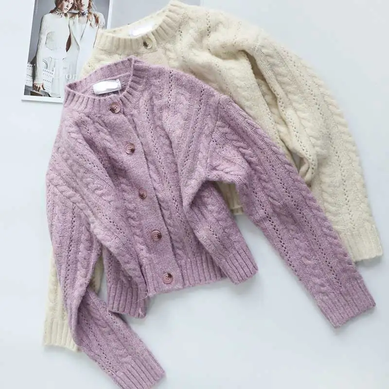 Богемный Вдохновленный шерстяной зимний Кардиган женский вязаный длинный рукав