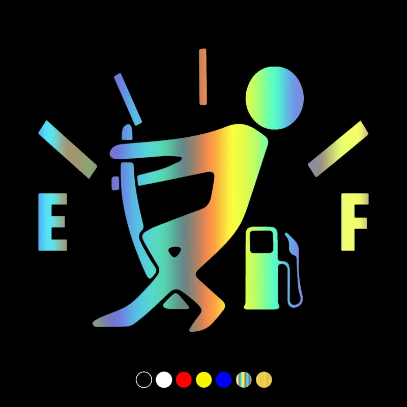 

30225# 12*10 cm E F refueling car sticker vinyl car decal waterproof stickers on truck fuel tank cap