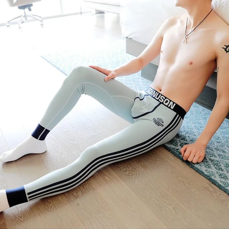 

Men's long trousers thin section trendy personality warm pants male youth students lining autumn and winter line leggings