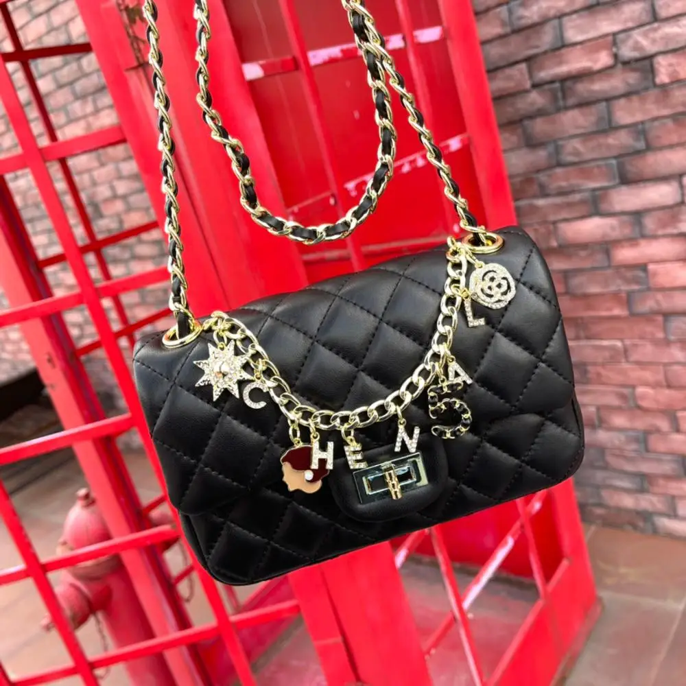 

Star with CF sheepskin shoulder inclined across handbags fashion lady bags female bag luxury
