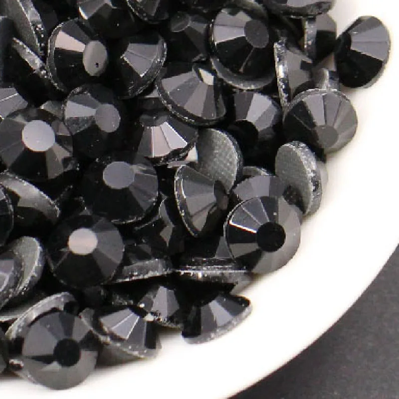 Черные Стразы DMC с горячей фиксацией стразы плоской задней стороной аппликация
