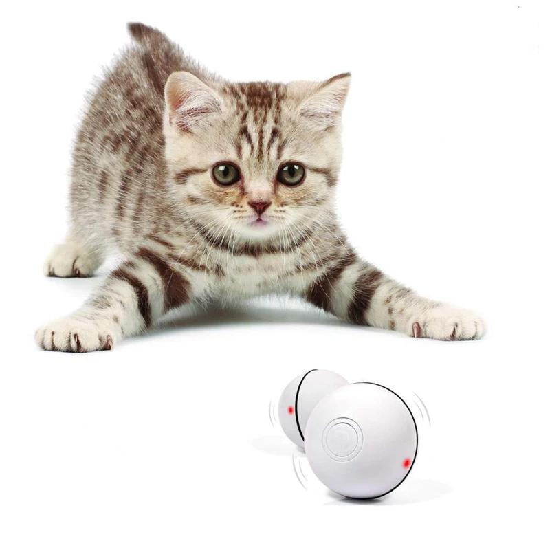 Игрушки для кошек, электрический USB мяч для домашних животных, светодиодный эластичный мяч для маленьких собак, Интерактивная тренировочная игрушка для кошек