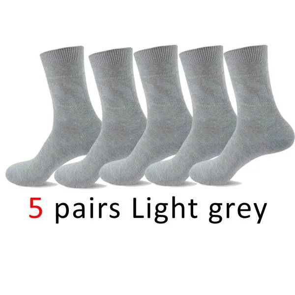 Light grey VERIDICAL, мужские короткие носки, деловые однотонные рабочие носки, хорошее качество, 5 пар/лот, белые, meias masculino, мужские антибактериальные носки - Цвет: Light grey