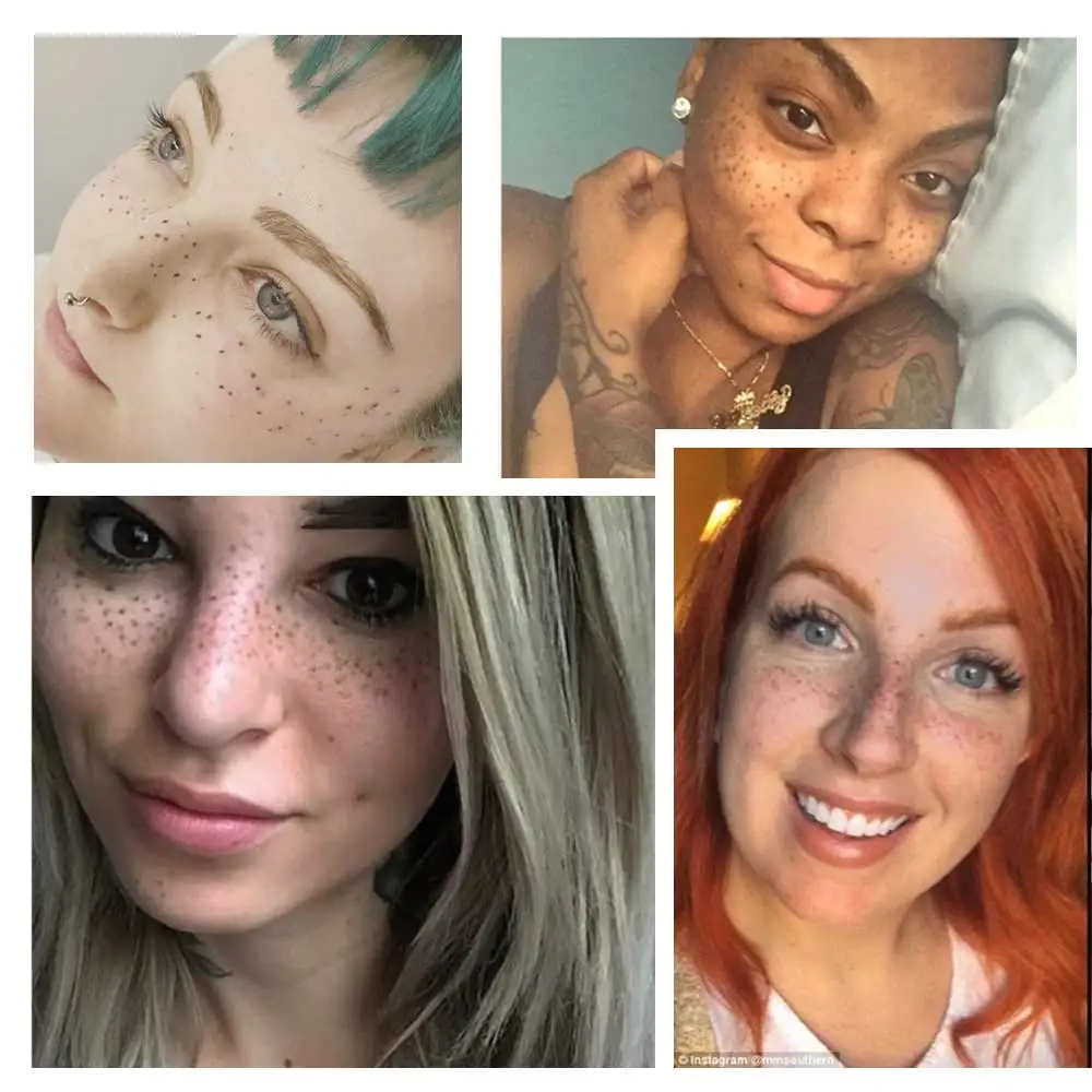 Натуральный Цвет поддельные веснушки временные женские лицевая наклейка тату 100%