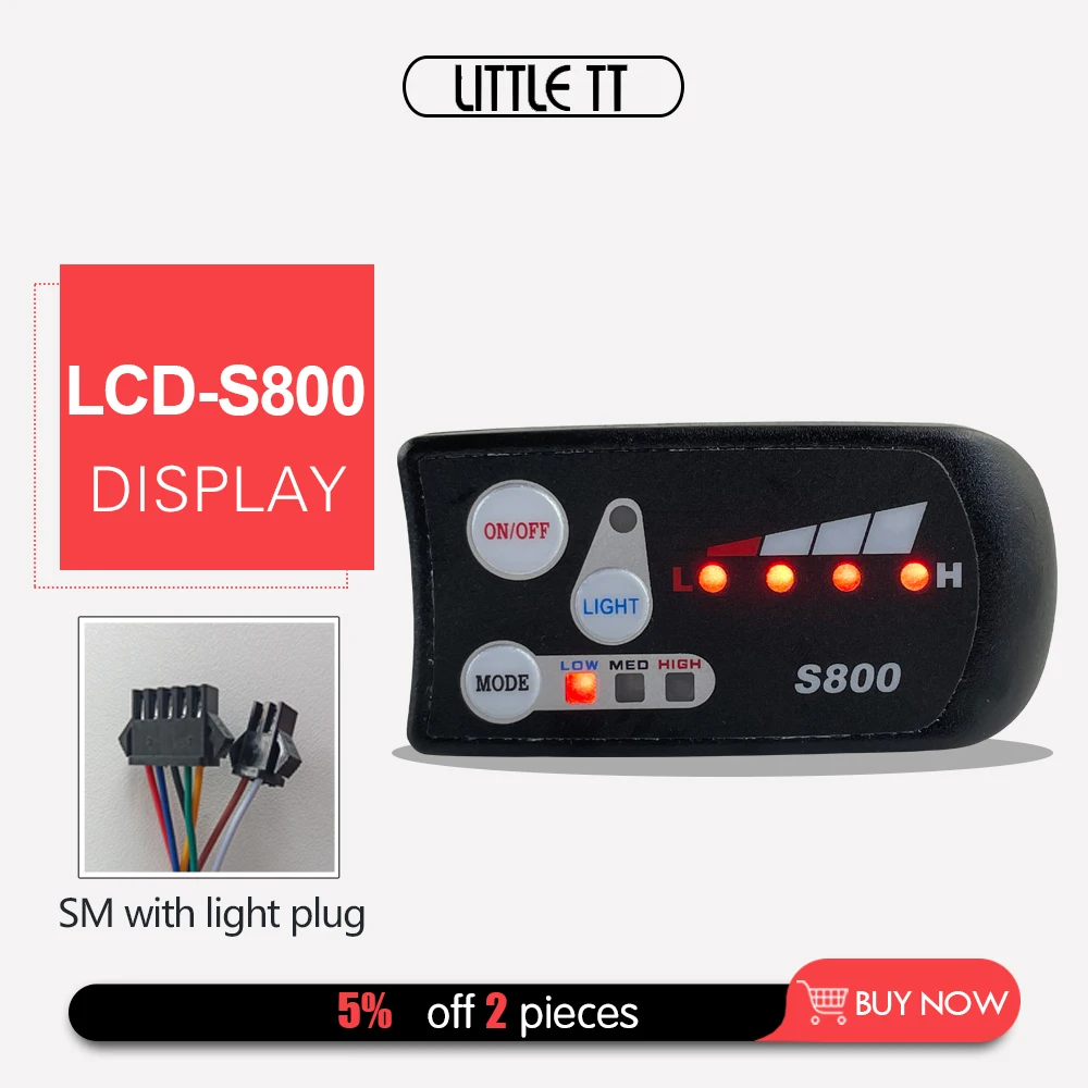

Ebike Display LED S800 36V 48V Electric Bicycle LCD Meter Panel Display With Light for Electric Bike Computer Ebike Accessories
