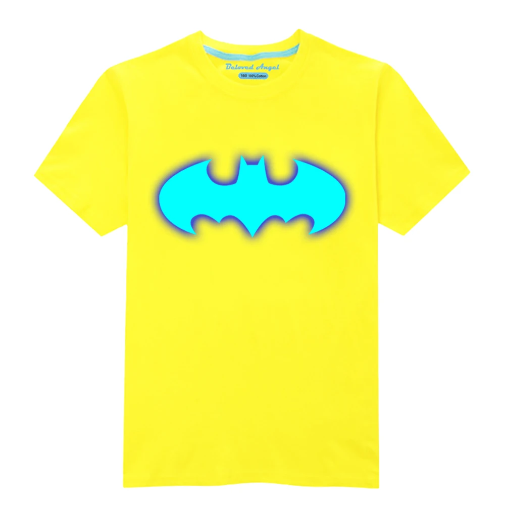 

Boys Girls Cartoon Luminous T-shirts Kids Hot Sale Print T Shirt Children Summer Short Sleeve T-shirt Cotton Tops Baby Clothing