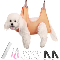 pet dog grooming hammock harness for cats dogs sling for groom clothes restraint bag with nail clippers comb ear care
