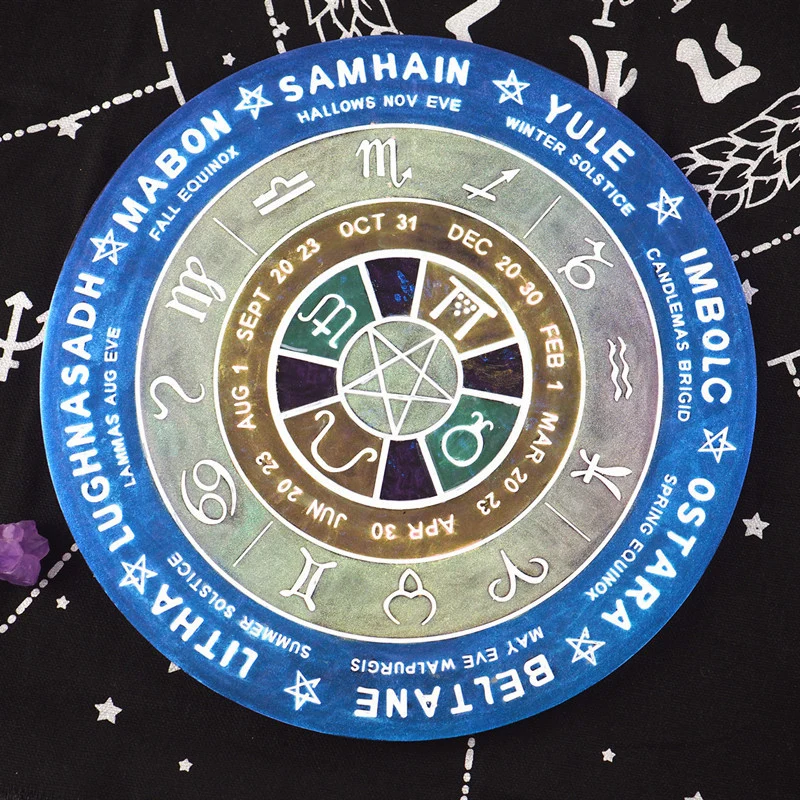 

Crystal Epoxy Epoxy Mold Constellation Compass Tarot Divination Silicone Mold For Resin New Hot Selling