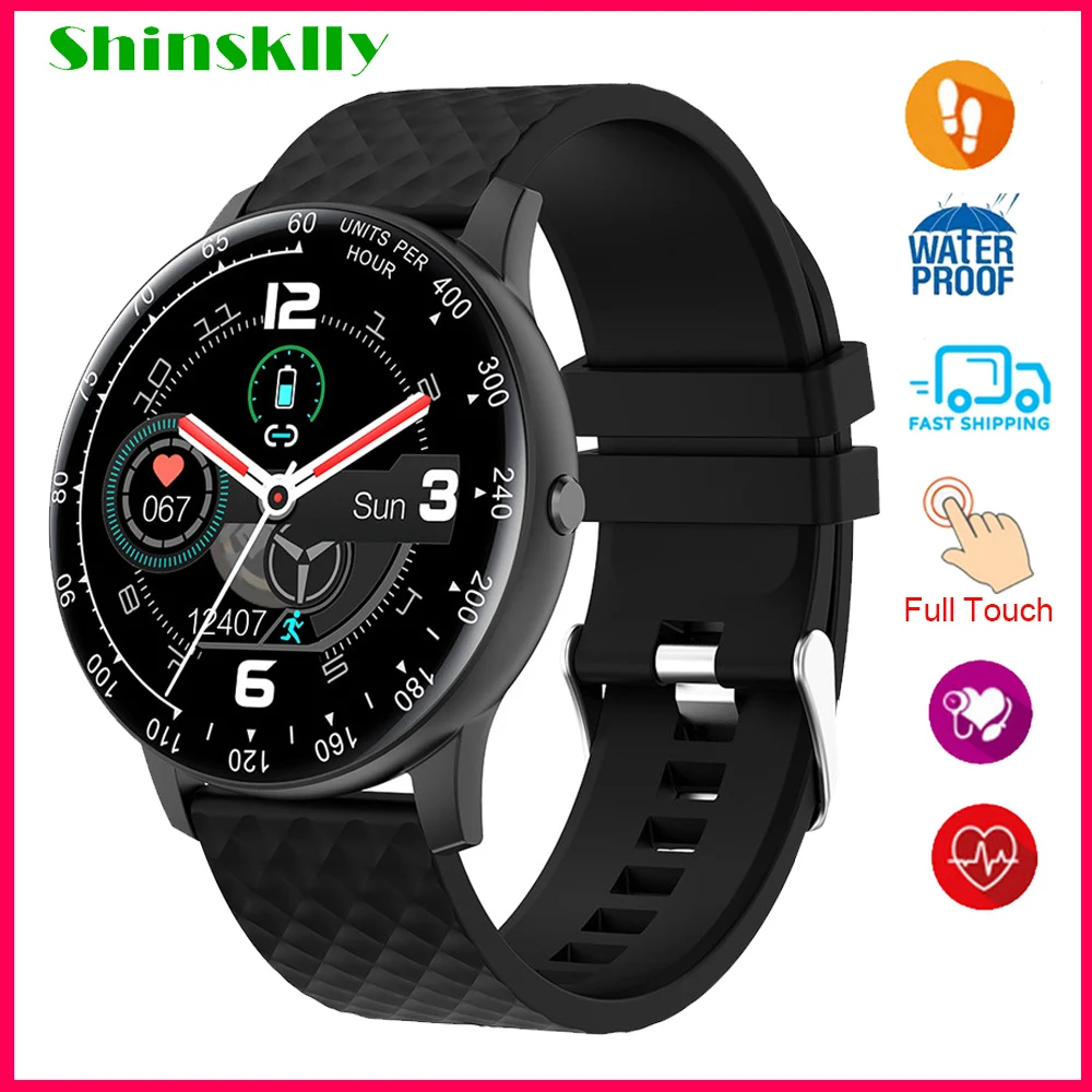 

2020 Смарт-часы для мужчин и женщин фитнес-трекер артериального давления Смарт-часы IP68 Водонепроницаемые полностью сенсорные спортивные час...