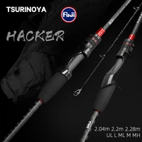 tsurinoya fishing rod hacker spinning baitbasting bass rod x cross solid carbon rod fuji guides ultralight weight casting rod
