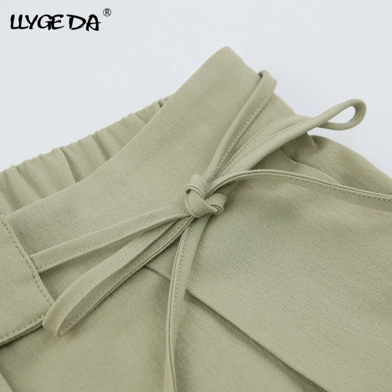 

High Waist Solid Casual Pants For Women Loose Wide Leg Sag Women's Pant Female 2021 Summer Fashion Thin Cloths