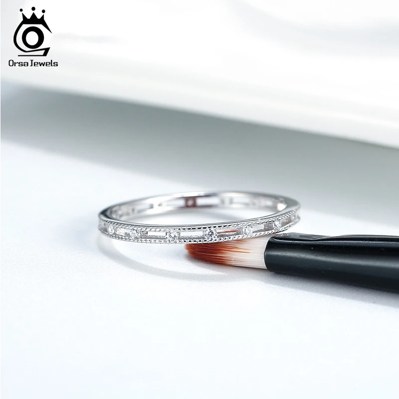 ORSA JEWELS серебряное обручальное кольцо для женщин AAAA из 100% серебра 925 пробы с