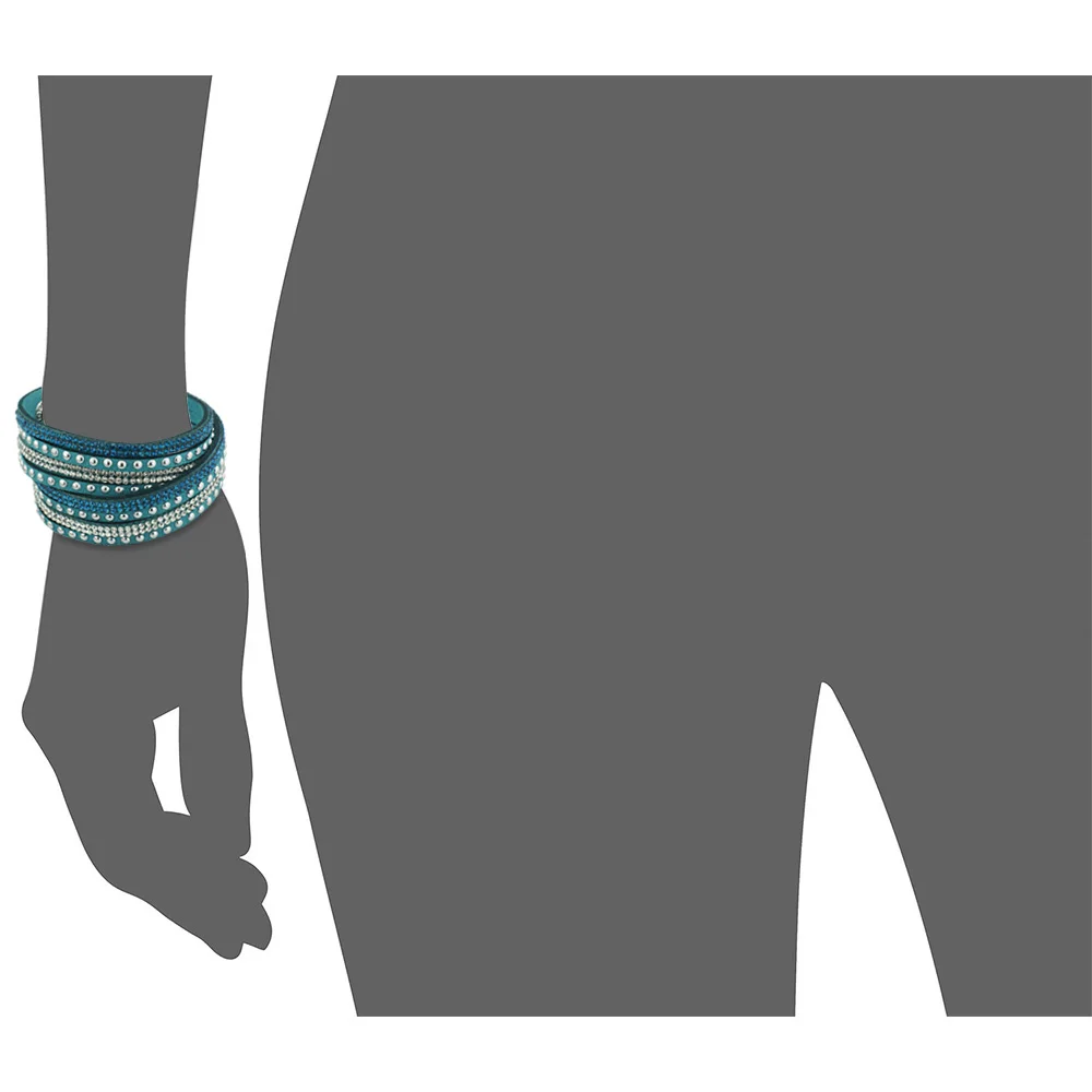 Женский кожаный браслет с двойным плетением летние браслеты бусинами из