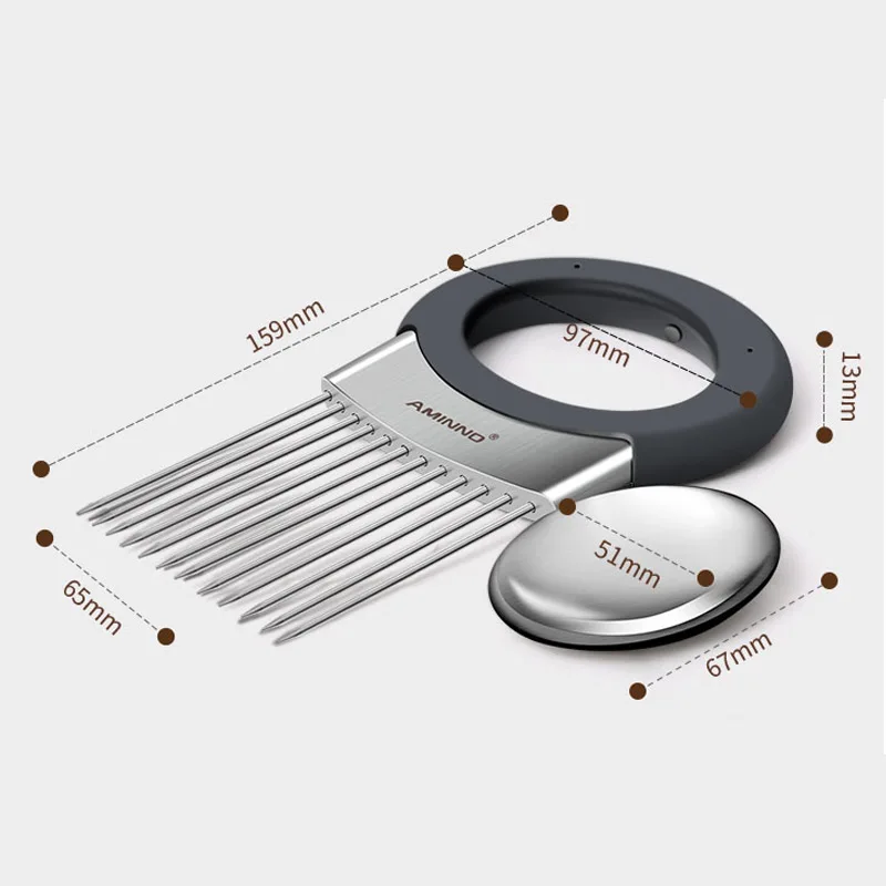 AMINNO вилка для лука держатель из нержавеющей стали томатная овощерезка