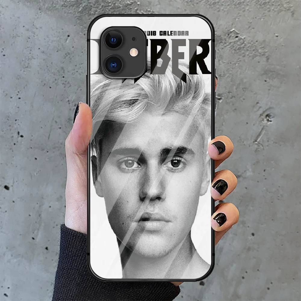 

Justin Bieber Phone Tempered Glass Case Cover For IPhone 6 6S 7 8 11 12 X Xr Xs Se 2020 Pro Max Plus Mini Waterproof 3D Fashion