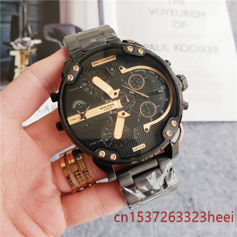 

Diesel watch men's skeleton automatic mechanical AAA watch gold skeleton retro men's women watch quartz watch