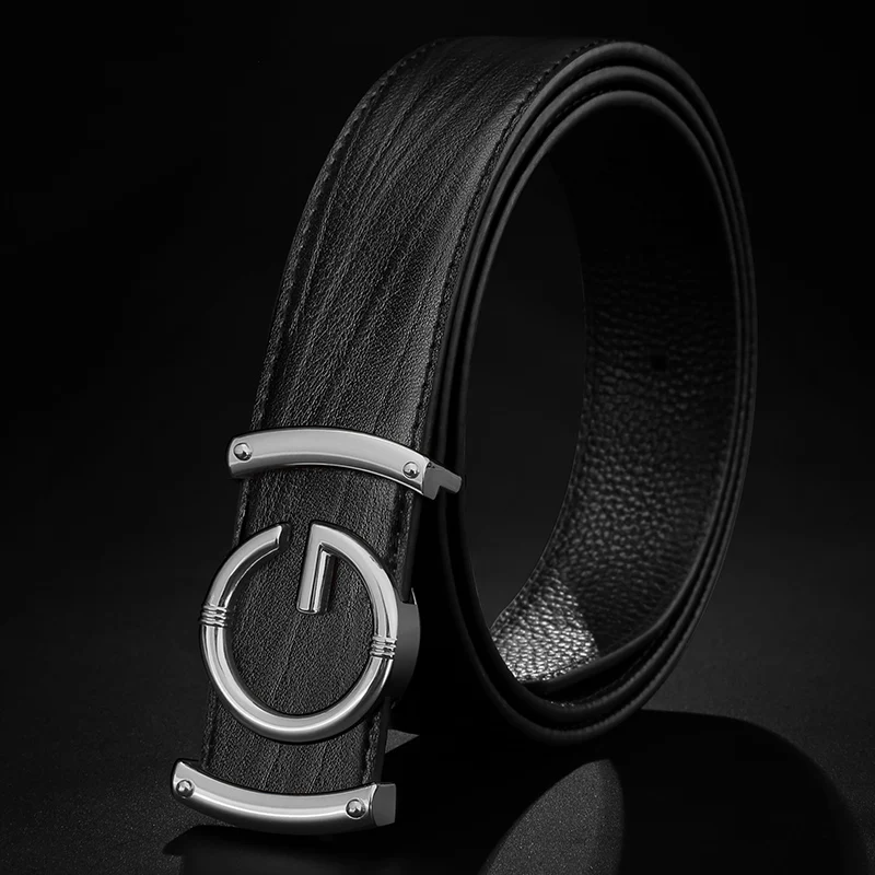 

2021 G Letter Fashion Men's Belt Cowhide Leather Luxury Brand Designer Casual Belt High Quality Ceinture Homme