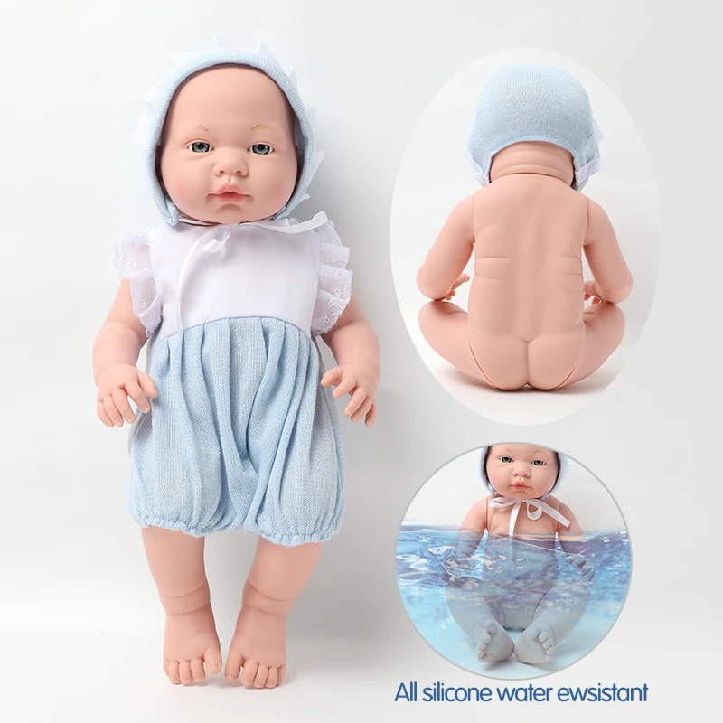 Кукла reborn из длинных волос 40 5 см Реалистичная Мягкая Силиконовая
