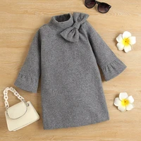 girls knitted sweater dress 2021 autumn winter new stripe long sleeve printed knitted suspender coat 2 piece skirt