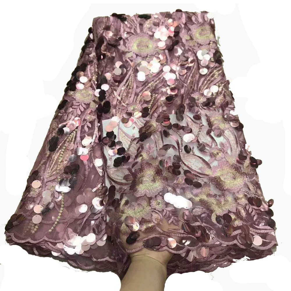 African Lace Fabric Embroidered Nigerian Lace Fabrics High Quality French Tulle 3D Lace Fabric For Women Dress