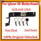 Материнская плата для iPhone 6S, 16 ГБ64 Гб128 Гб, поддержка обновления 4G для iPhone 6S, логические платы безс Touch ID, без идентификационной учетной записи