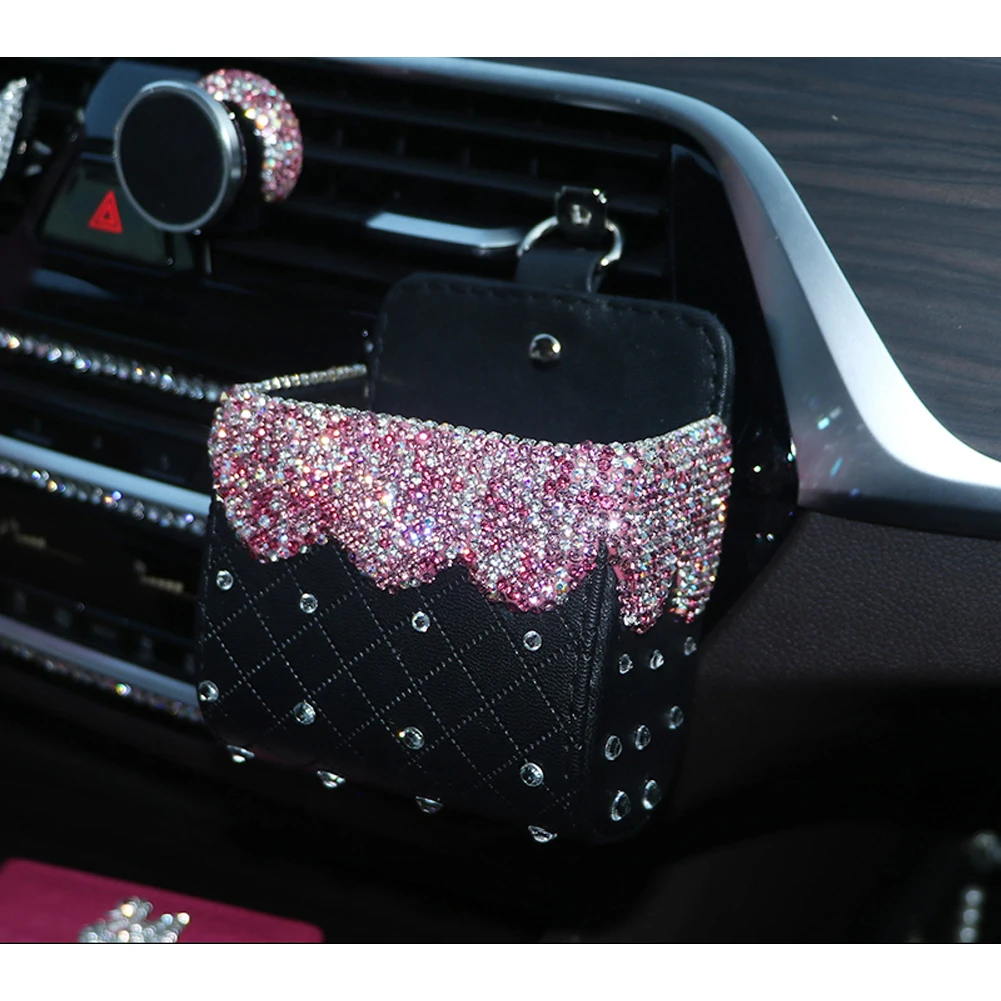Украшения для автомобиля Bling Стразы коробка салфеток пепельница хранения