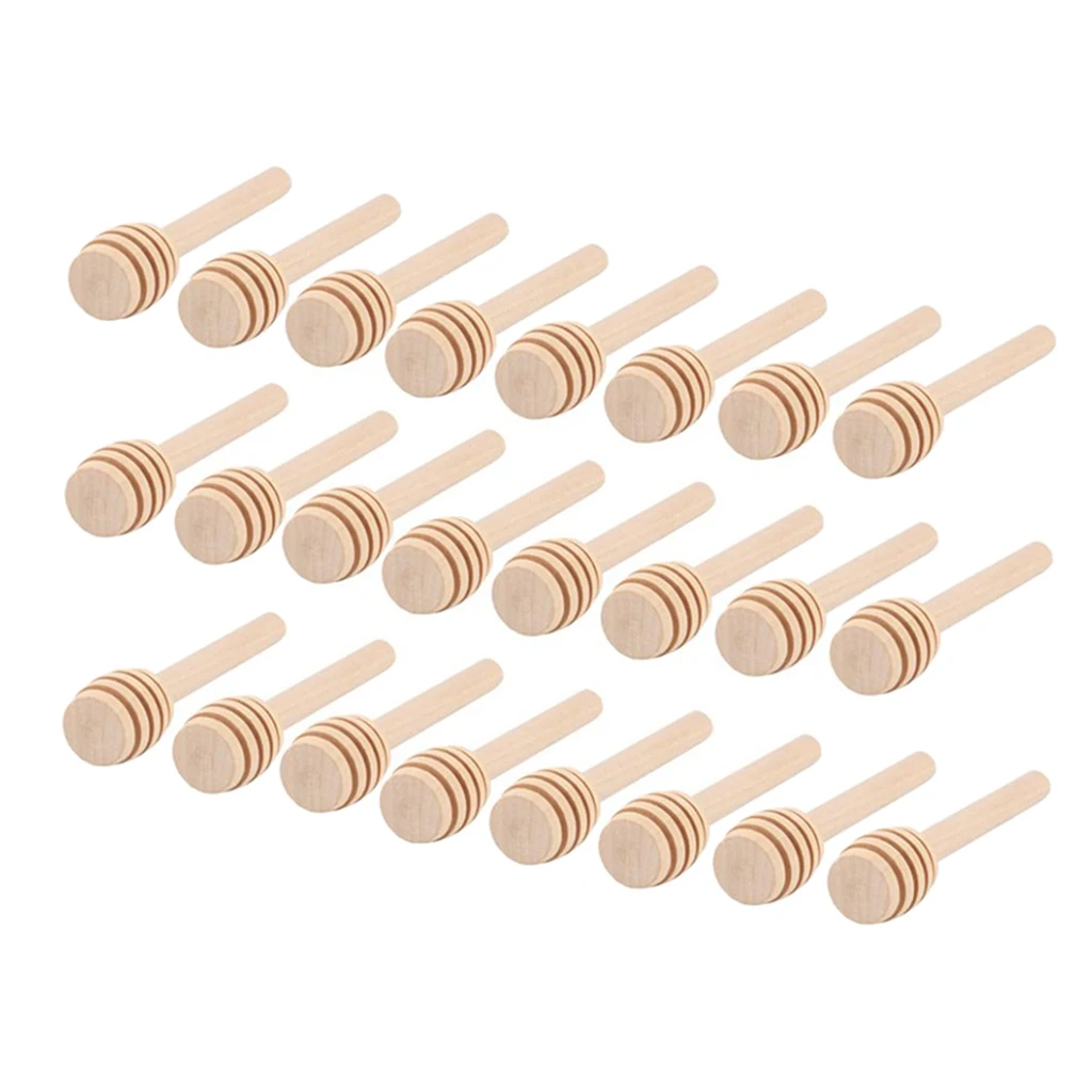 

24 pack Wood Mini Honey Dipper Sticks for Honey Jar Drizzle Party Favors